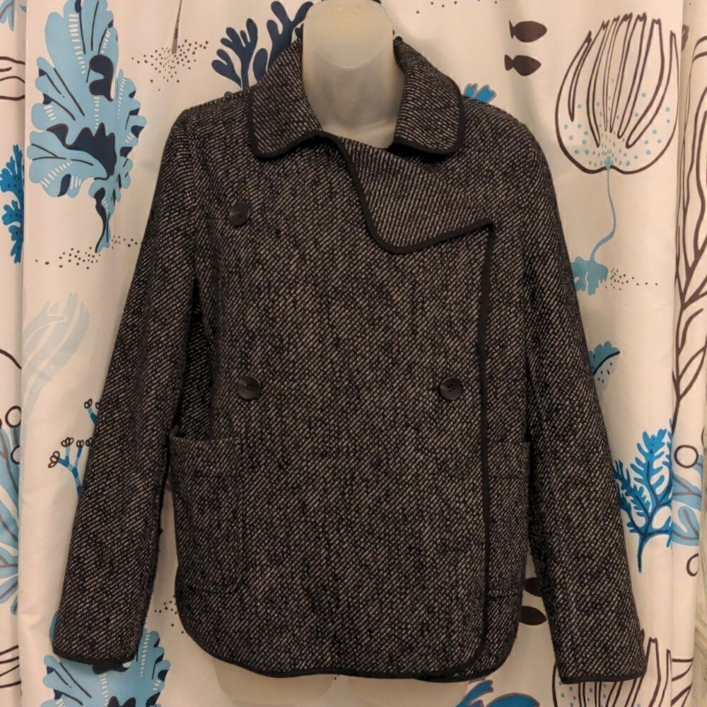 Lucky Brand Black Striped Double Breasted Jacket Size S - Picture 1 of 9